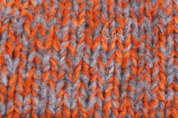 Knitted fabric background close up