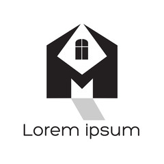 logotype real estate and M