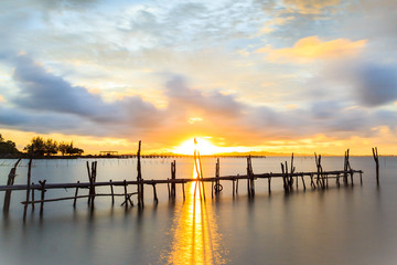 sunset at aowmoo thailand