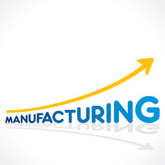 creative manufacturing word growth graph design vector