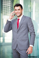 Man using his mobile phone