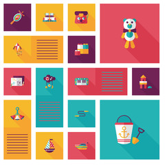 kid toys flat app ui background,eps10