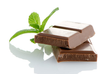 Closeup detail of chocolate parts