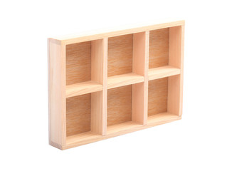 wood shelves isolated on white background