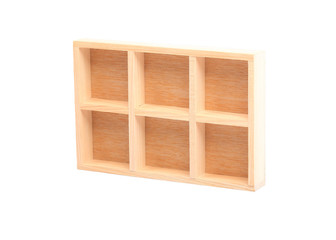 wood shelves isolated on white background
