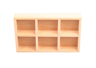 wood shelves isolated on white background
