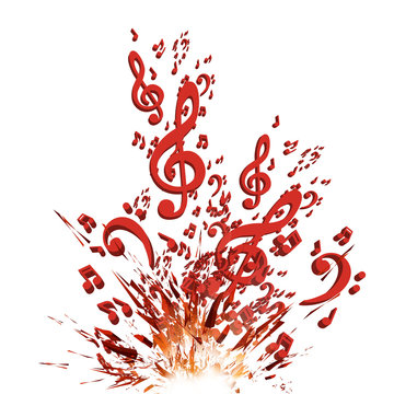 Colorful music vector explosion background