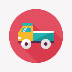Truck flat icon with long shadow,eps10