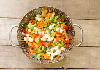 vegetables steam cooking