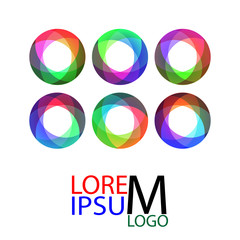 Obraz premium Set of abstract Infinite loop logo template.