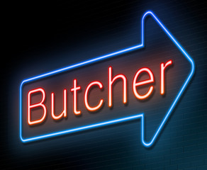 Butcher concept.