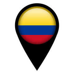 Flag pin illustration - Colombia