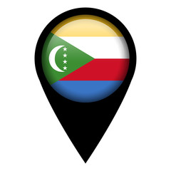Flag pin illustration - Comoros