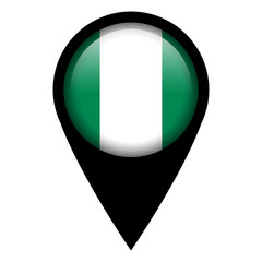 Flag pin illustration - Nigeria