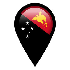 Flag pin illustration - Papau New Guinea