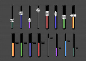 Slider and loading bars set