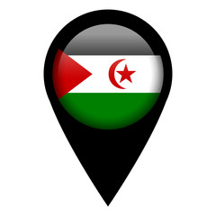 Flag pin illustration - Western Sahara