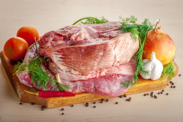 Meat on a chopping board