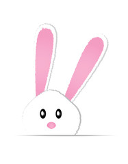 Obraz premium cute bunny card easter day