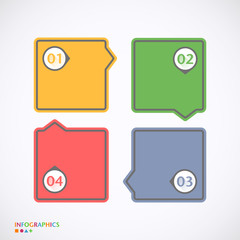 Design template / can be used for infographics / numbered banner