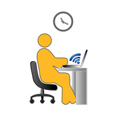 man working in office