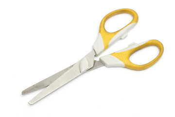 scissors on the white background