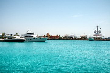 Luxury Yachts in Hurghada Harbor