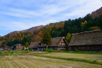 Historic Village of Shirakawa-go in autumn