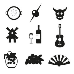 Fototapeta premium Spain vector icons set
