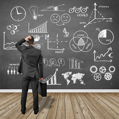 Man / Businessconcept / Plan / Info