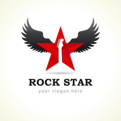 rock star flying logo