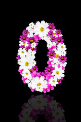 Romantic number of beautiful flowers 0