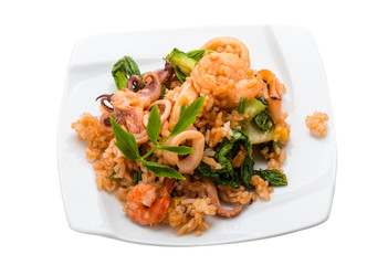 Rice with seafood