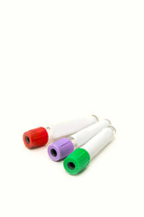Medical Blood tube, test tube for laboratory on white background