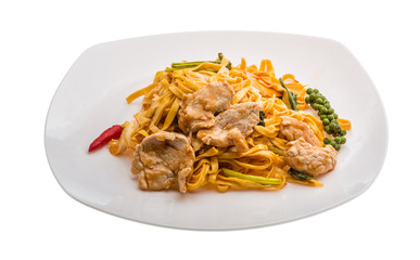 Fried noodles with pork
