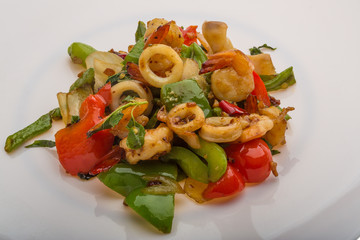 Seafood with vegetables