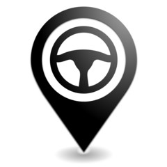 volant sur symbole localisation noir