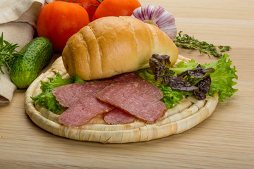 Salami sausages