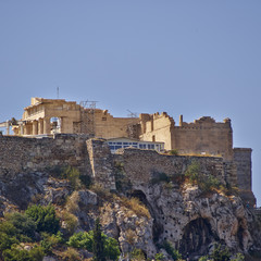 Fototapeta na wymiar Athens Greece, propylaea on the northern part of acropolis