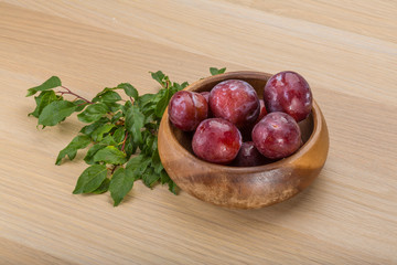 Fresh plums
