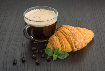 Coffee with croissant