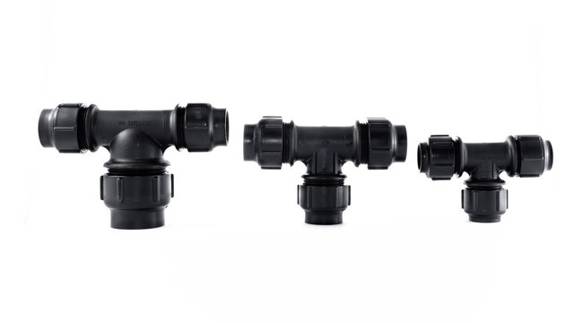 different size of Polybutylene(PB) equal tee, Grab lock Fitting