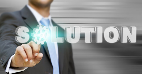 Businessman solution concept