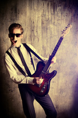 Fototapeta premium expressive musician