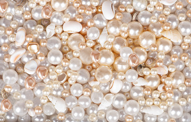 background of pearls and shells - 70268739