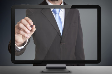 Businessman tablet concept