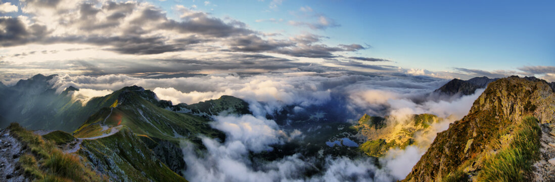 Panorama of the surrounding area Swinica, Tatra Mountains