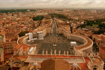 Fototapeta premium St.Peters square Rome,Italy.Piazza San Pietro