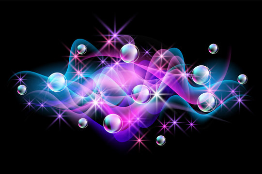 Neon smoke and spectacular bubbles