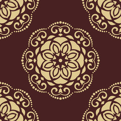 Damask Seamless Vector Pattern. Orient Background
